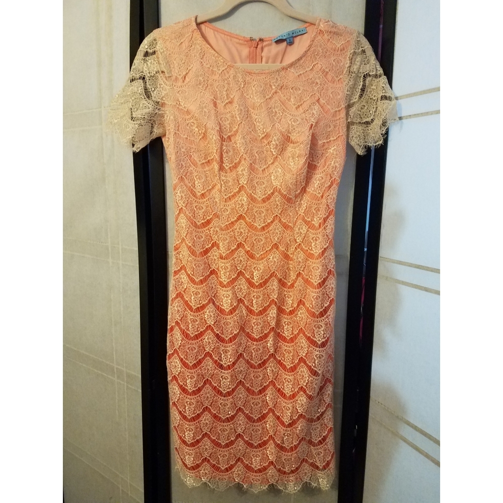Antonio Melani Peach Lace Dress
